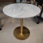Marble Top Accent Table with Gold Base-SoUnique.PK